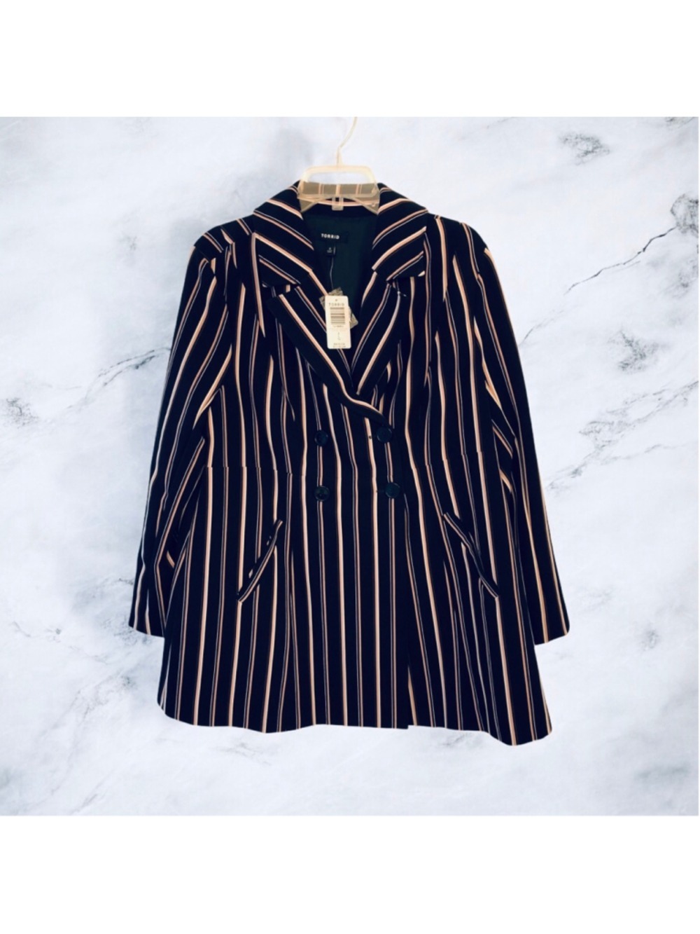 NWT Torrid Size 0 (L-12) A Line Trench Coat Tailored Jacket Collegiate Office - Picture 1 of 12